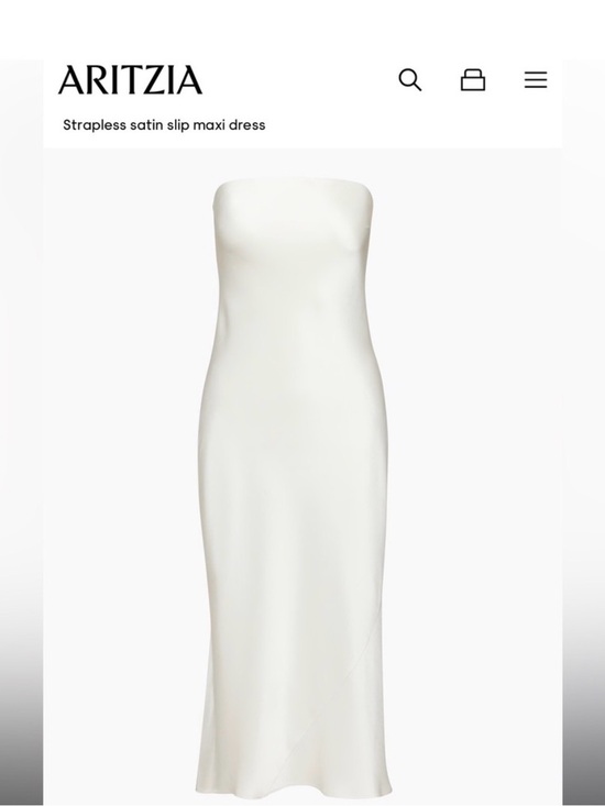 Wilfred Dresses & Skirts - Aritzia Wilfred White Cowl-Neck Maxi Slip Dress